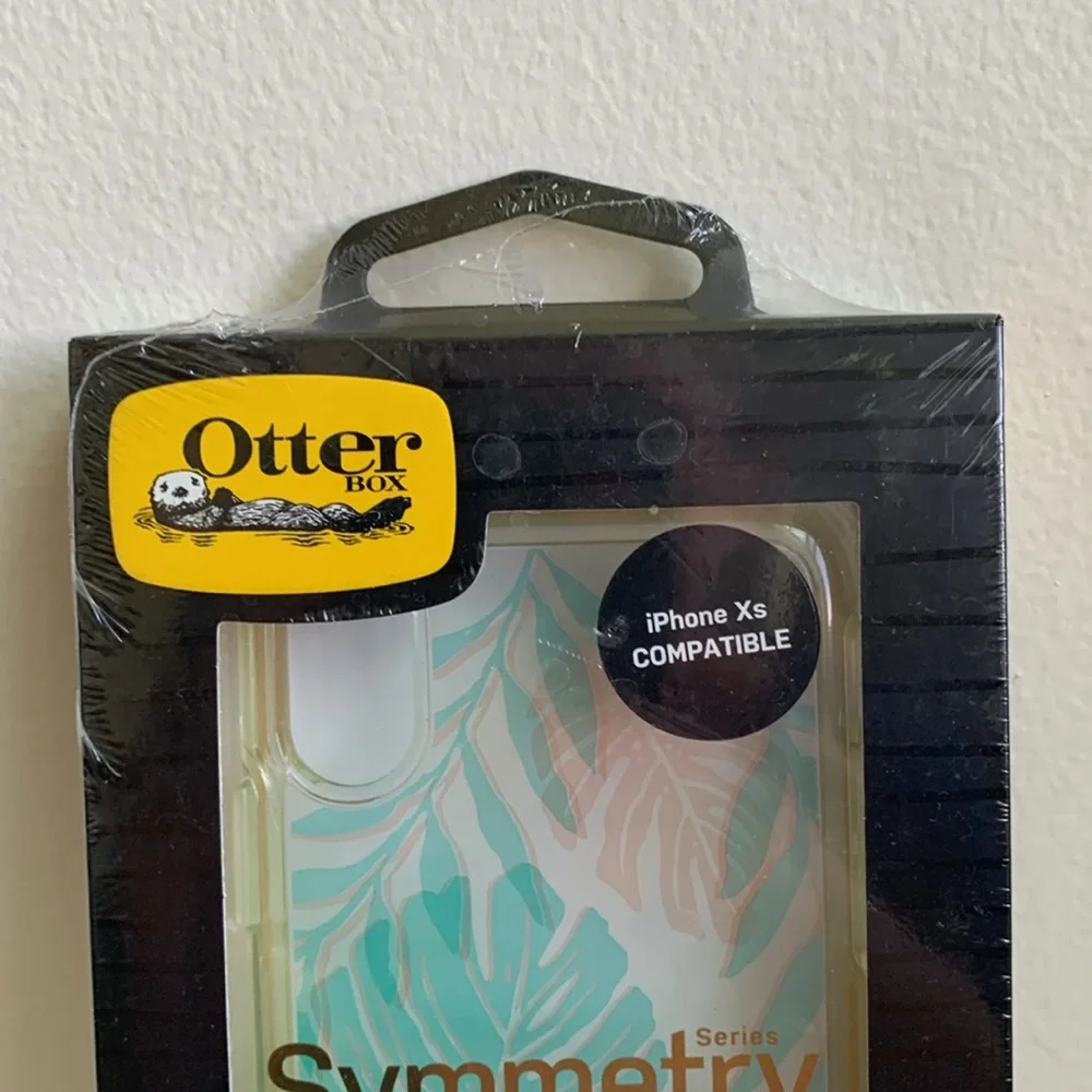 Otterbox iPhone Xs Case Symmetry Series Easy Breezy/ Clear Tropical NIB
